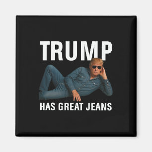 Imã Trump Tem Grandes Jeans Camiseta Divertida Gráfica
