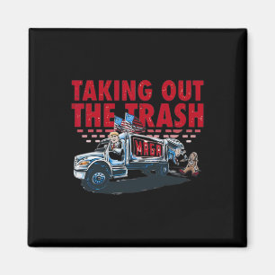 Imã Trump Tirando O Trapo Engraçado Do Lixo