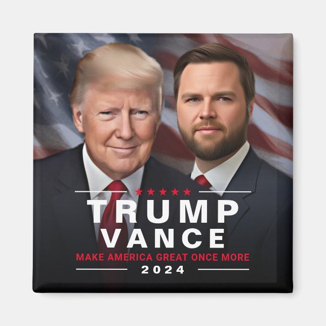 Imã Trump Vance 2024 Presidente VP Campanha (Frente)