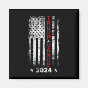 Imã Trump Vance 2024 U Flag Vintage - take America Bac