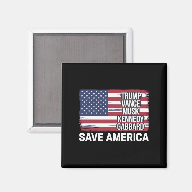 Imã Trump Vance Musk Kennedy Gabbard 2024 Save America (Front/Back)