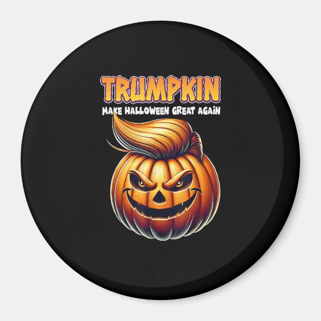 Imã Trumpkin Faz Excelente De Halloween De Novo Jack O (Frente)