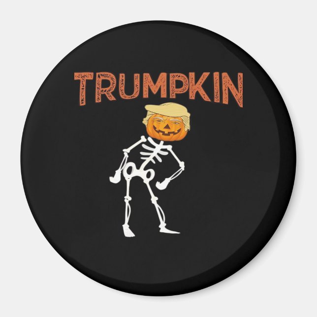 Imã Trumpkin Halloween Engraçado Clássico (Frente)