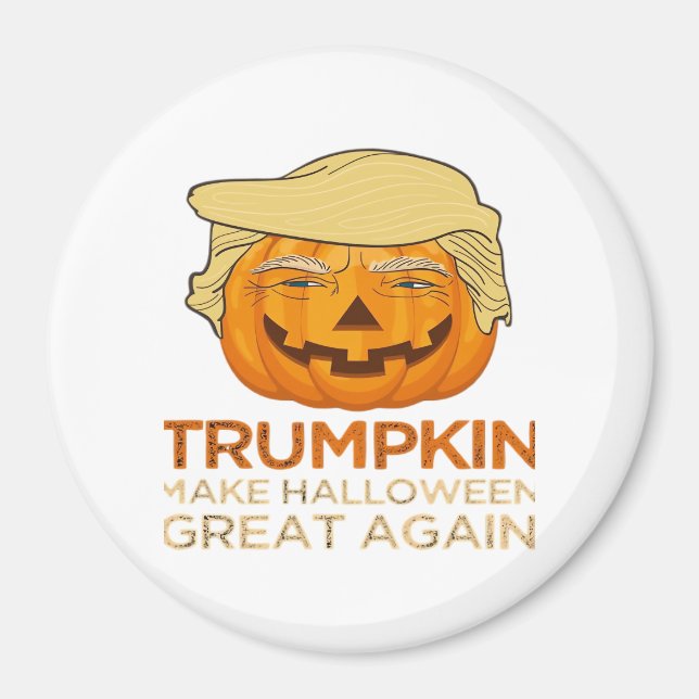 Imã Trumpkin Halloween Engraçado Clássico (Frente)