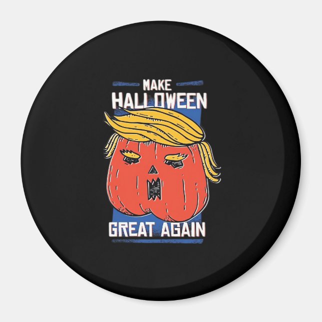 Imã Trumpkin Halloween Pupmkin Clássico (Frente)