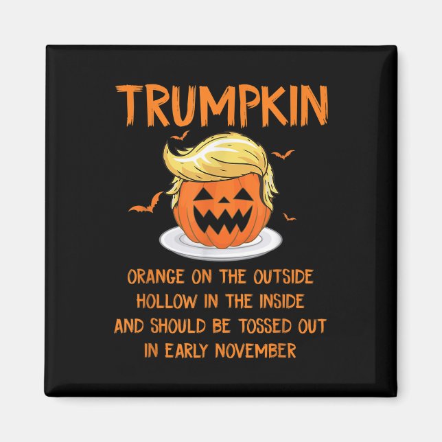 Imã Trumpkin Laranja No Hallowee Anti-Trump Exterior (Frente)