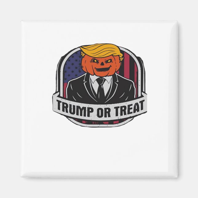 Imã Trumpkin Ou Tratar Halloween - Figurino Político C (Frente)