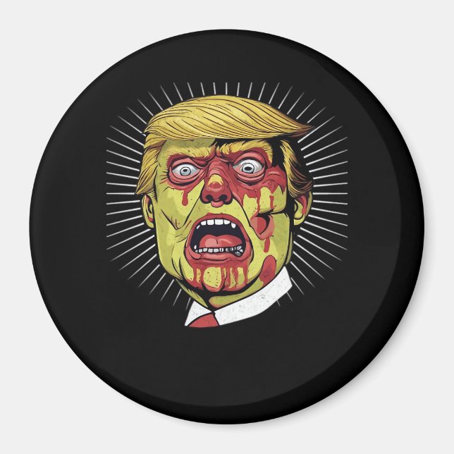 Imã Trumpkin Retro Halloween (Frente)