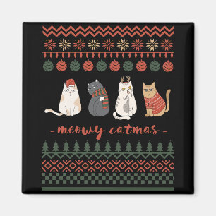 Imã Truque de Natal de Gato Engraçado - Natal de Gato