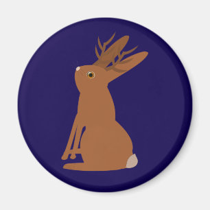 Imã Truque ou tratamento de Jackalope do Halloween