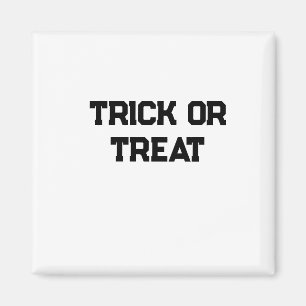 Imã Truque ou. Trate o Halloween mimado preto simples 