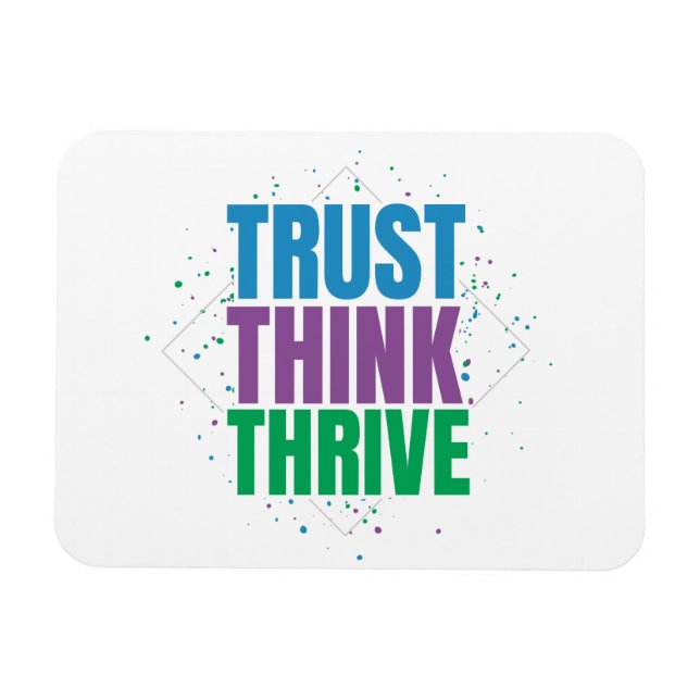 Ímã Trust Think Thrive – Motivational Quote Design (Horizontal)