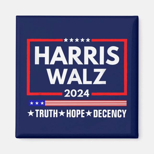 Imã Truth Hope Decency Harris Walz 2024 (Frente)