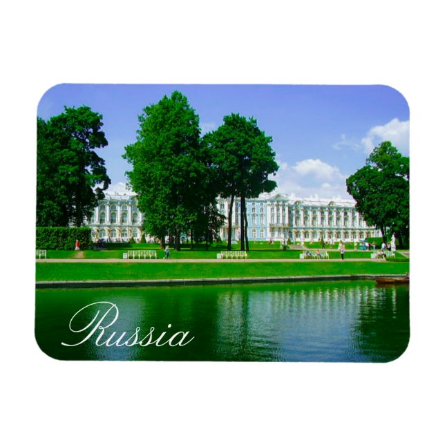 Ímã Tsarskoye Selo Pushkin Cathrine Palace Rússia (Horizontal)