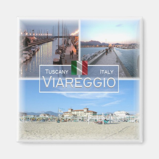 Imã TSC026 VIAREGGIO, Mosaico, Toscana, Fecho (Frente)