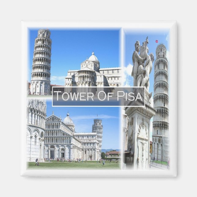 Imã TSC032 TORRE DE PISA, Toscana, Frigorífico (Frente)