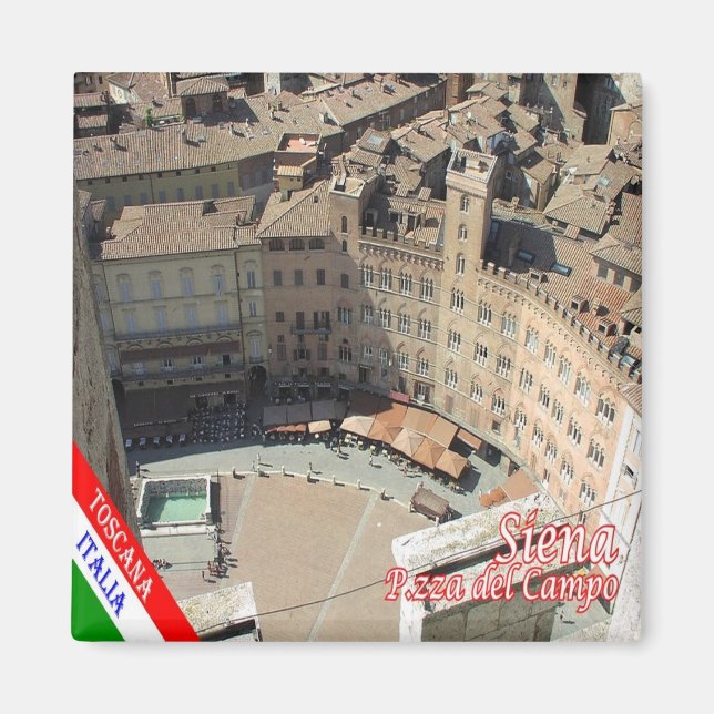 Imã TSC054 SIENA Piazza del Campo, Toscana, Cordilheir (Frente)