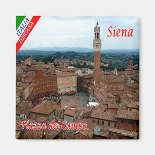 Imã TSC056 SIENA, Piazza del Campo, Toscana, Cordilhei