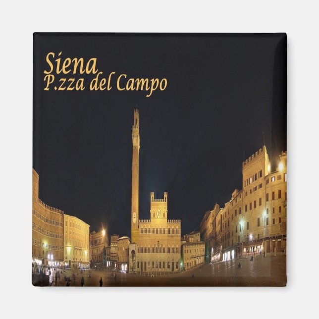Imã TSC057 SIENA, Piazza del Campo By Night, Fridge (Frente)