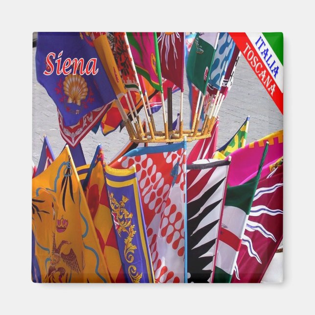Imã TSC063 SIENA, Banners of the Contrade, Fridge (Frente)