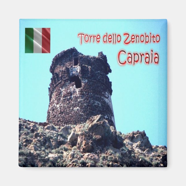 Imã TSC124 CAPRAIA, Torre de Zenobito, Toscânia, Fecho (Frente)