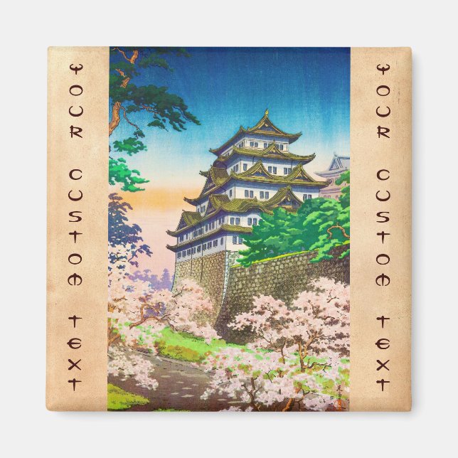 Imã Tsuchiya Koitsu Nagoya Castelo shin hanga cenário (Frente)
