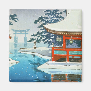 Imã Tsuchiya Koitsu Snowy Miyajima Arte de inverno