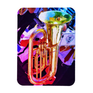 Ímã Tuba Brilhante em Perspectiva Inclinada Banda de M