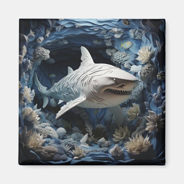 Imã Tubarão 3D (Frente)