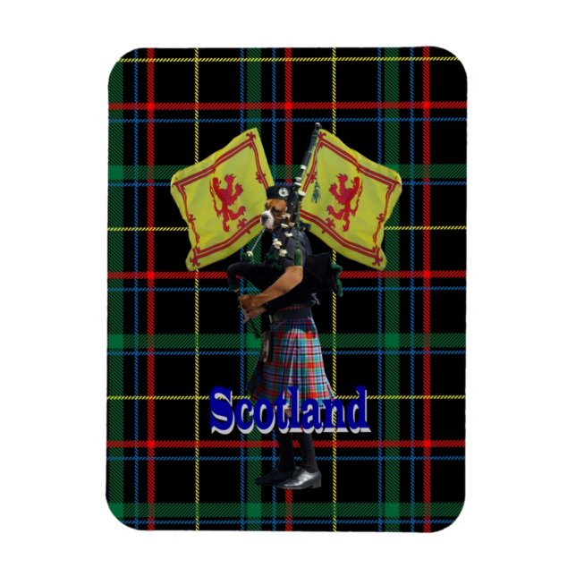 Ímã Tubarão escocês em tartan (Vertical)
