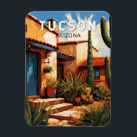 Ímã Tucson Arizona Art Vintage<br><div class="desc">Tucson retro vetor viagem design. Tucson também é conhecido por seu rico patrimônio cultural,  enraizado em influências espanhola,  mexicana e ocidental.</div>