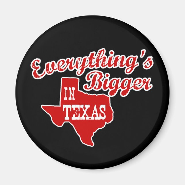 Imã Tudo é maior no Texas | Magneta redonda (Frente)