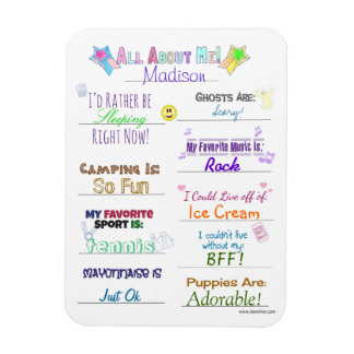 Ímã Tudo Sobre Mim Personalidade Divertida Personalizá