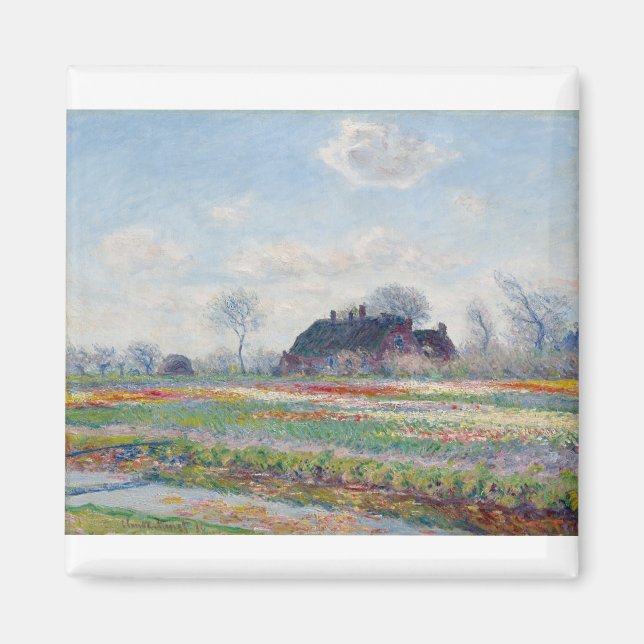 Imã Tulip Fields em Sassenheim por Claude Monet (Frente)