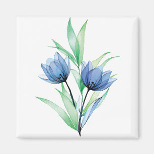 Imã tulipa azul