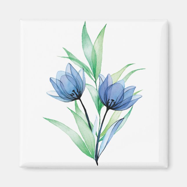 Imã tulipa azul (Frente)