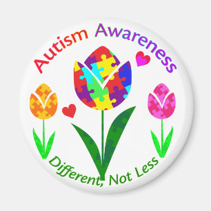Imã Tulipa de Sensibilização Autismo