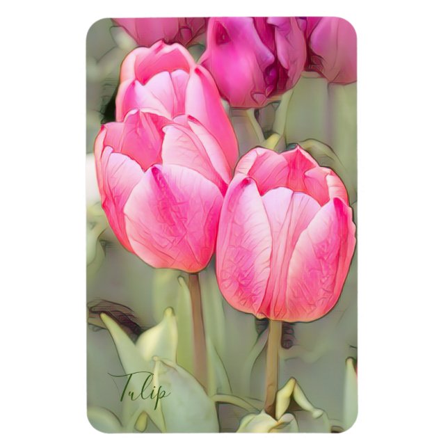 Ímã Tulipa [Ímã de Foto Flex] (Vertical)