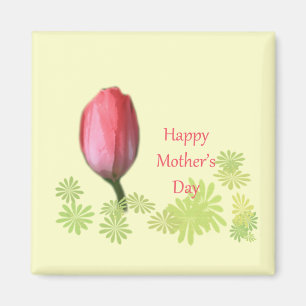 Imã tulipa vermelha, feliz dia das mães