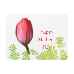 Ímã tulipa vermelha, feliz dia das mães