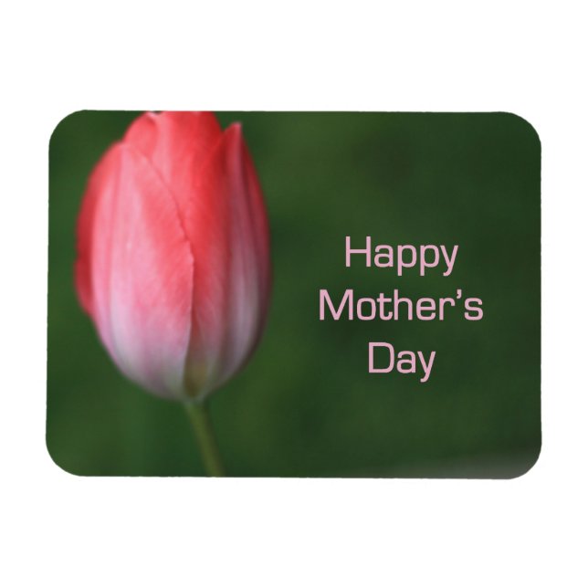 Ímã tulipa vermelha, feliz dia das mães (Horizontal)