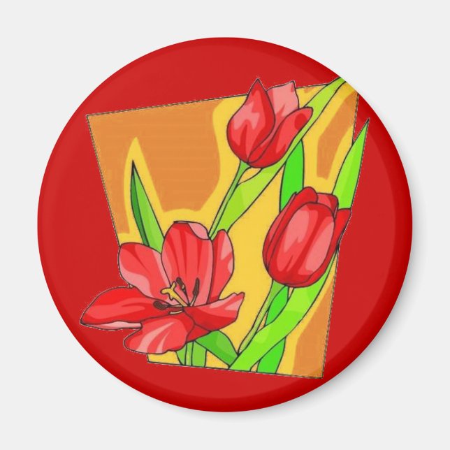 Imã Tulipas (Frente)