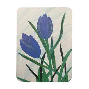 Ímã Tulipas Azuis