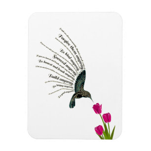 Ímã Tulipas de beija-flor-inspiradoras