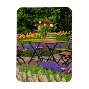 Ímã Tulipas de mesa no jardim, Jardins Keukenhof,