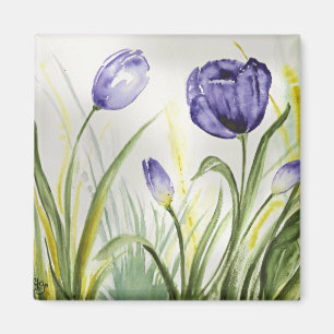 Imã Tulipas de Primavera púrpura