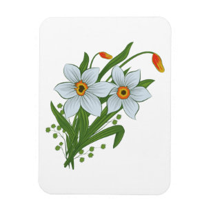 Ímã Tulipas e Flores de Narcisos