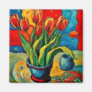 Imã Tulipas no vaso