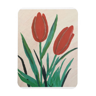 Ímã Tulipas Vermelhas