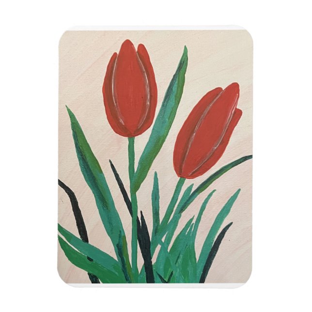 Ímã Tulipas Vermelhas (Vertical)